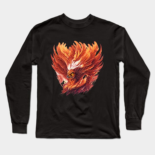 PHOENIX BIRD ANGRY Long Sleeve T-Shirt by THE-PHOENIX-ART